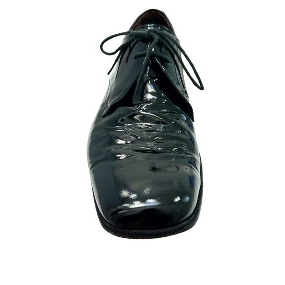 BRUNO MAGLI PARKER LACE UP SQUARE TOE BLACK PATENT LEATHER TUXEDO SHOE main image 15